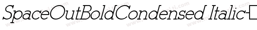 SpaceOutBoldCondensed Italic字体转换